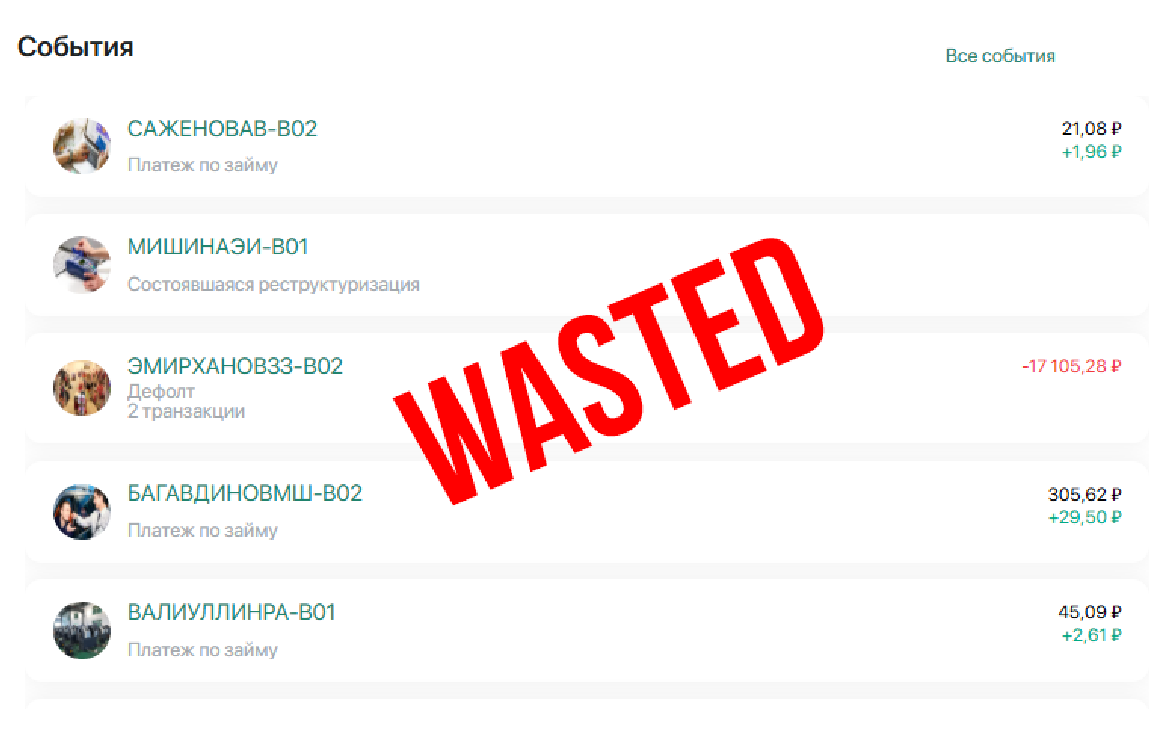 громадный дефолт 1 платежом