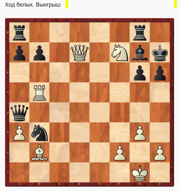 Ход белых, выигрыш