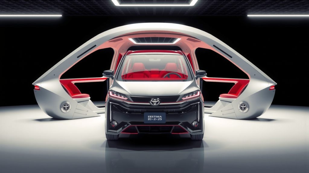    Toyota Estima 2025 как минивэн с цифровым интерьером