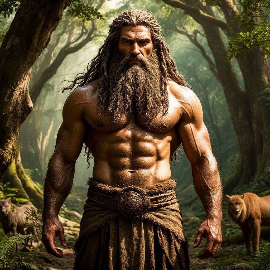 Энкиду, дикий человек, созданный богами для укрощения Гильгамеша