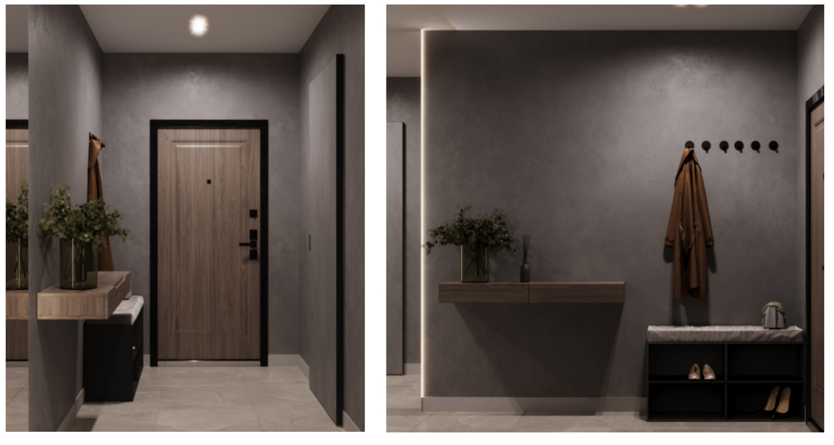 Отделка пола керамогранитом в прихожей. Проект компании СтройМир.