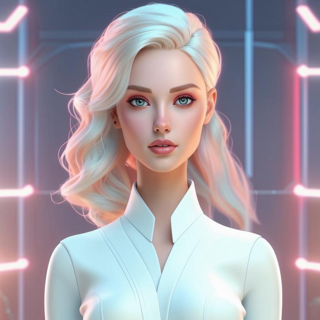 красивый будущий ии робот