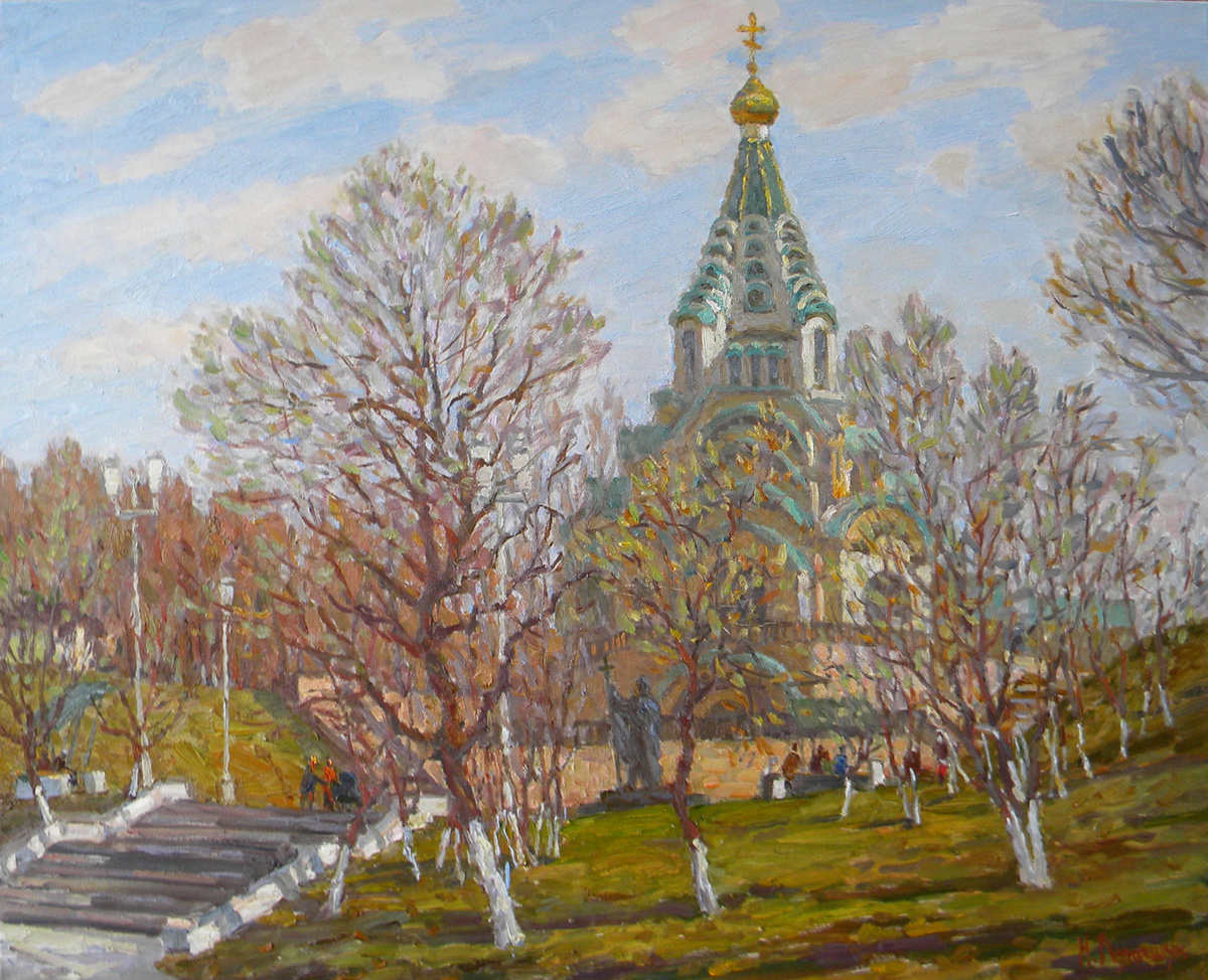 Николай Лукашук "Софийский собор" 2020 холст 80х100