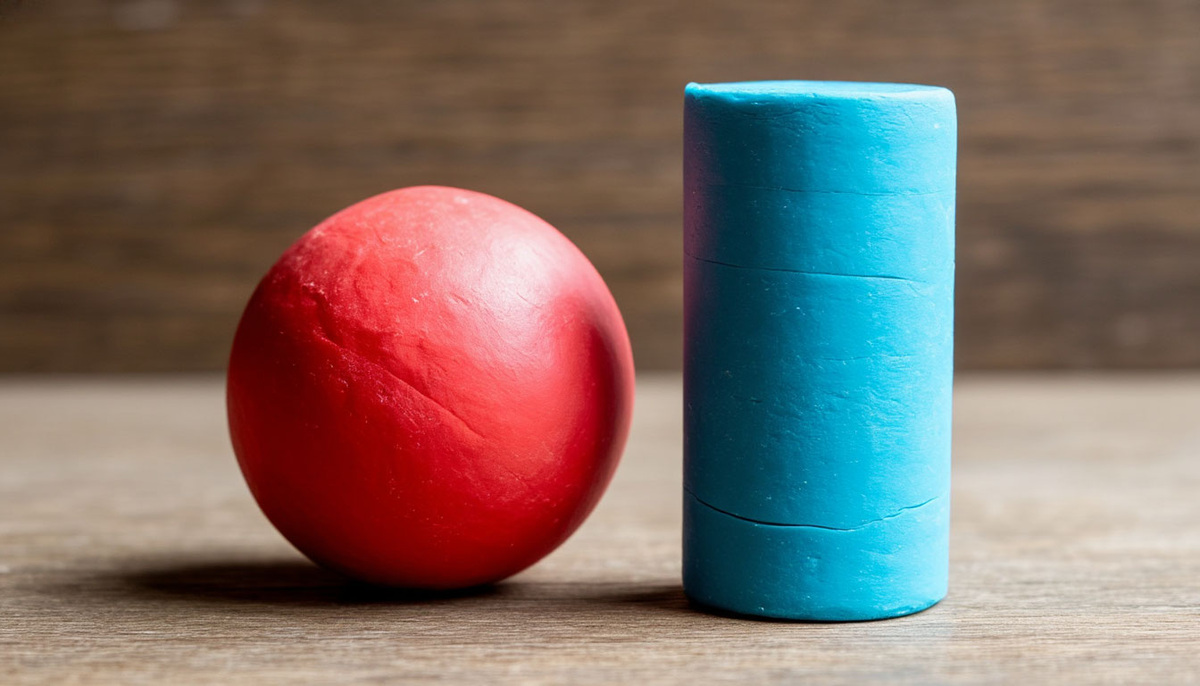 Где больше пластилина?