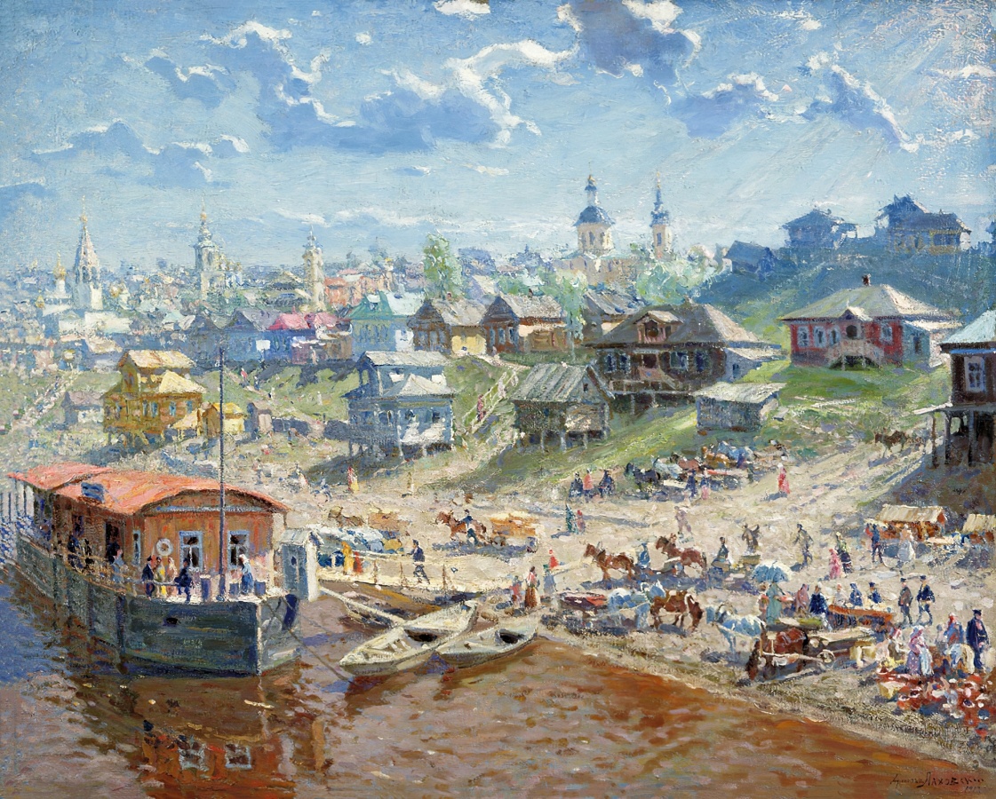 Лаховский Арнольд Борисович (1880-1937) «На Волге», 1918 год. Фото картины взято из открытого источника. 