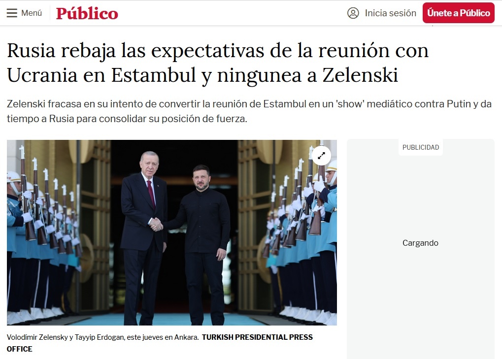    Скриншот статьи Publico