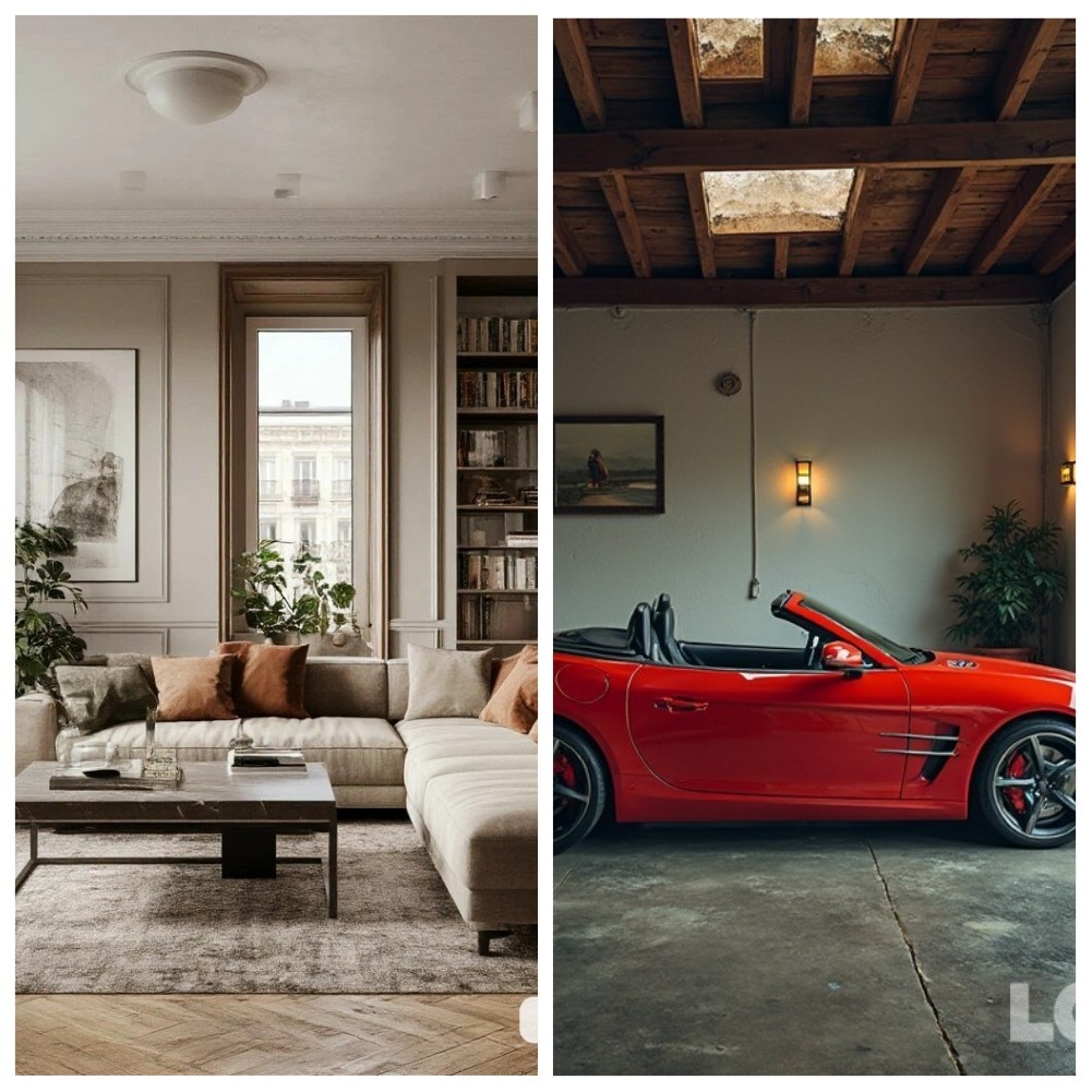 Данный коллаж сделан мной из картинок, сгенерированных мною в нейросетях Шедеврум и Looky.