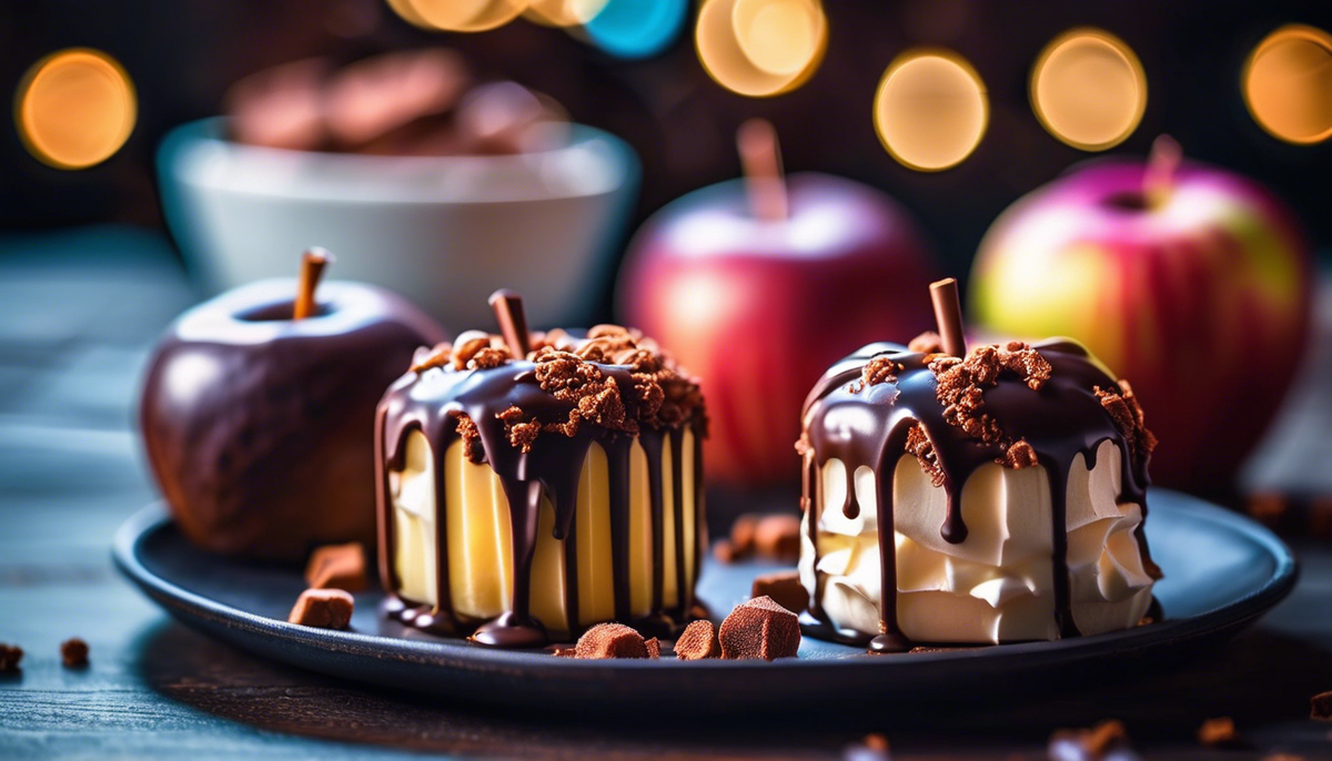 Яблочный зефир в шоколаде