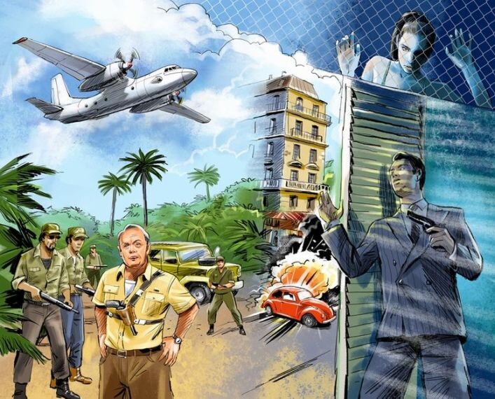 Иллюстрация к роману Ростислава Самбука "Сокровища «третьего рейха" 2019 годв, худоние - В. Кривенко 