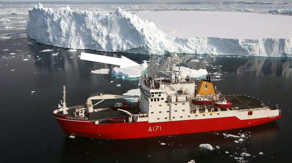    Подводные айсберги скрытые убийцы кораблей в Южном полушарии