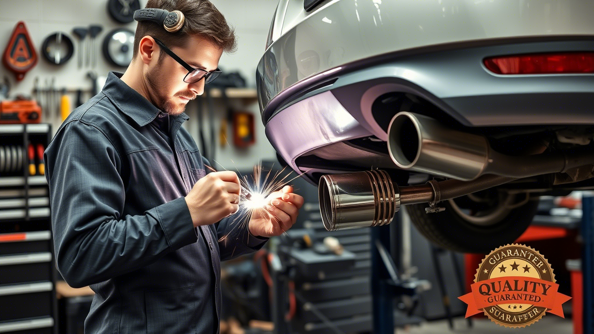 Устранение трещин в глушителе в Санкт-Петербурге