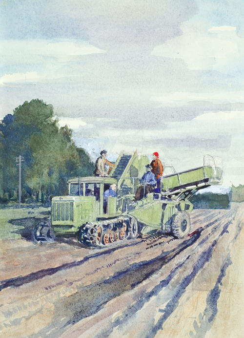 А.В.Завьялов. Новая машина. 1950-е. Галерея Леонида Шишкина.