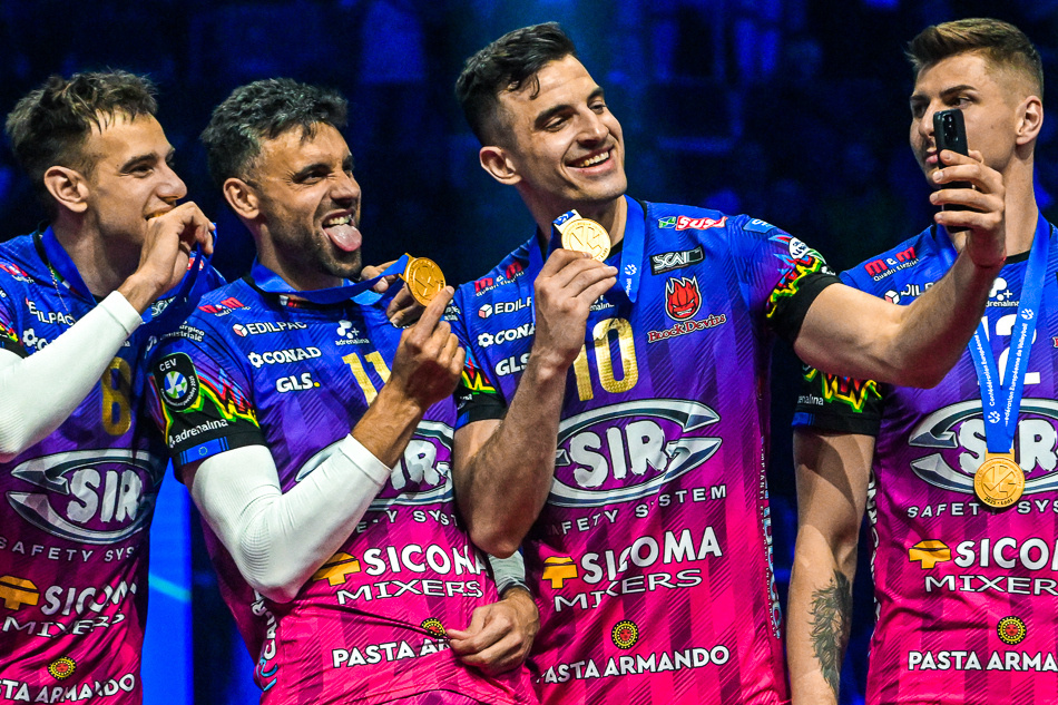    Слева направо: Агустин Лосер, Себастьян Соле, Вассим Бен Тара / фото (здесь и далее): cev.eu