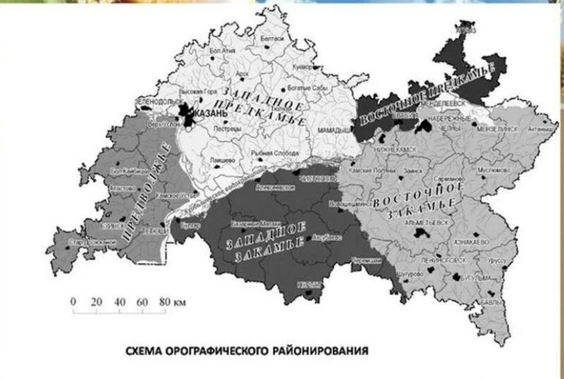 
Карта РТ
Фото: Тайсин А.С. География Республики Татарстан: Казань, Магариф, 2009г.