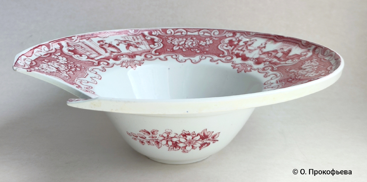 Таз для бритья. Pickman. Испания. 1840-1860. Фаянс. 