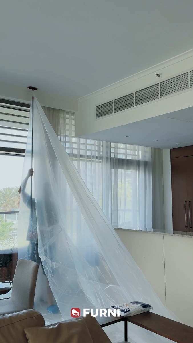 Процесс частки кондиционеров в Дубае, работа Furni AirCare 