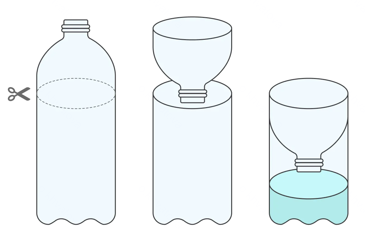 Так можно самостоятельно сделать ловушку из пластиковой бутылки. Помимо дешевизны плюс такой ловушки в том, что через прозрачные стенки бутылки видно, сколько наловилось мух. Впрочем, кому-то смотреть на насекомых, наоборот, не понравится