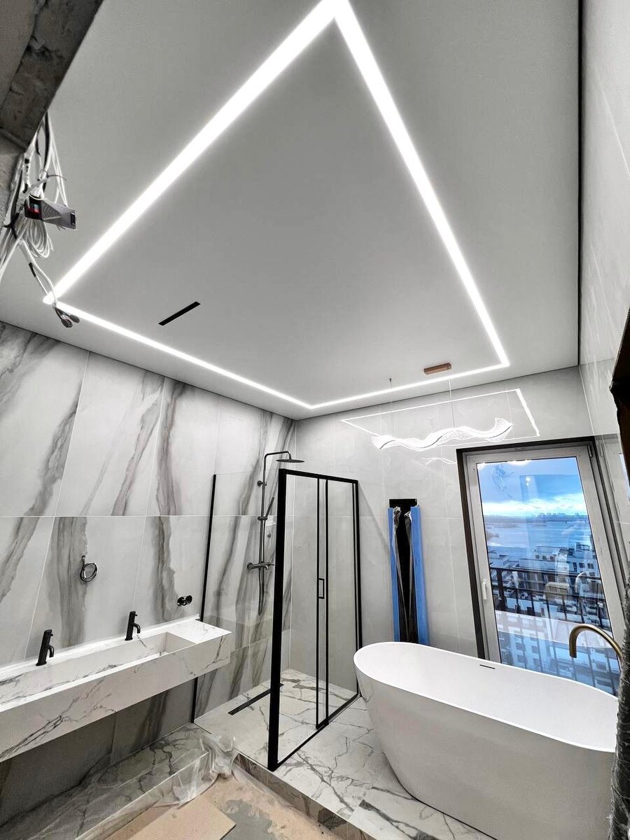 Щелевой диффузор прямоугольный со встроенным канальным вентилятором в ЖК Европейский берег.