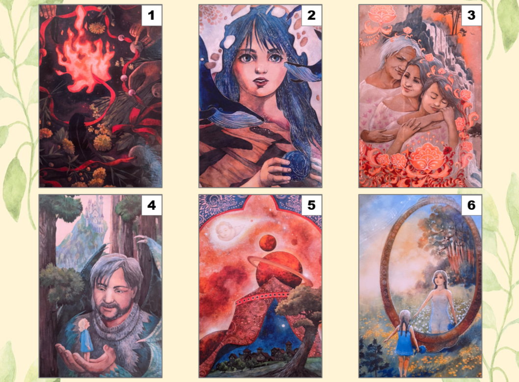 6 случайных карт из колоды М. Хомяковой. Коллаж мой 