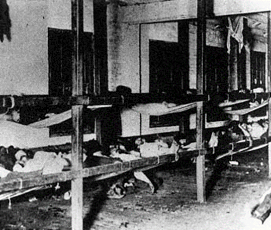 Ночлежный дом с гамаками. Нью-Йорк, 1890-е годы. Фотография Джейкоба Рииса. Источник: https://publishing.cdlib.org