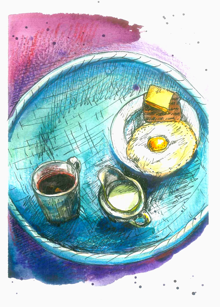 Мой завтрак на балконе. 