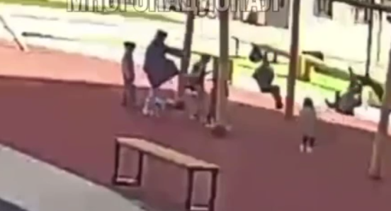 Женщина в хиджабе пнула чужого ребенка, чтобы освободить качели для своих детей