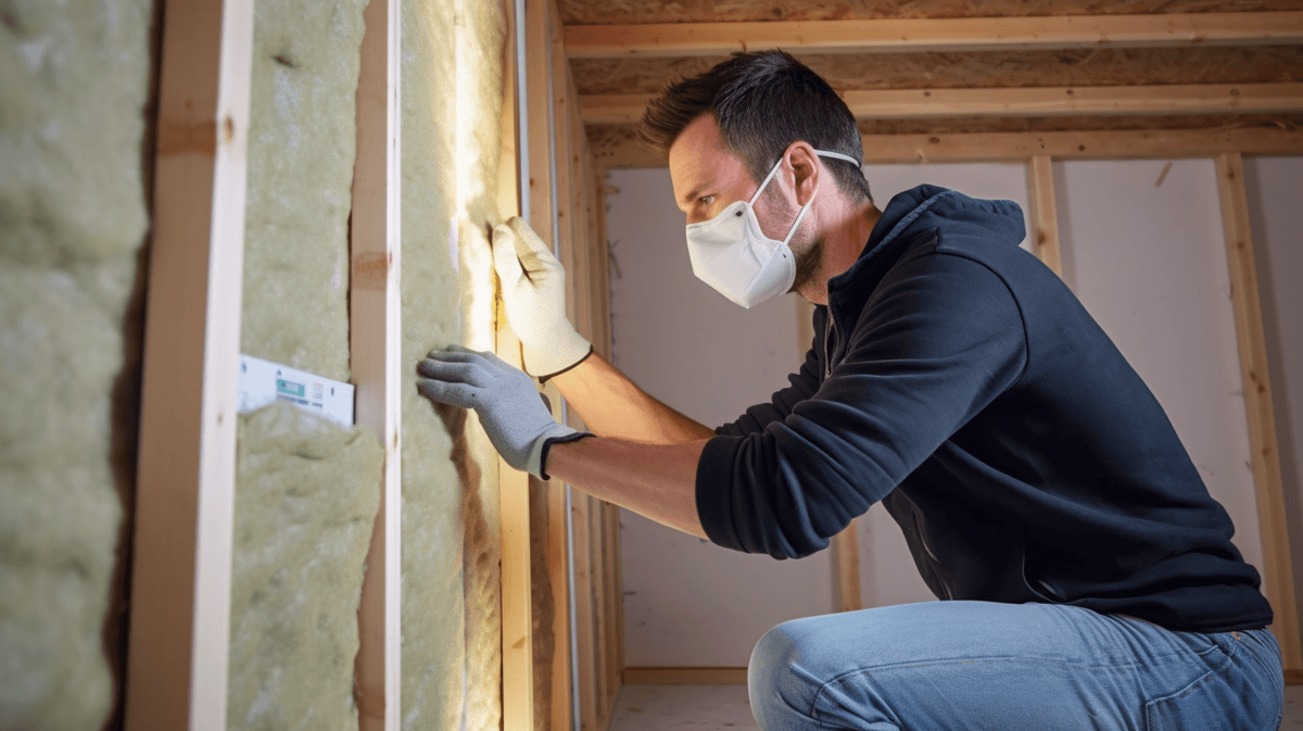 Мужчина устанавливает звукоизоляцию
Изображение сгенерировано с помощью нейросети Midjourney 