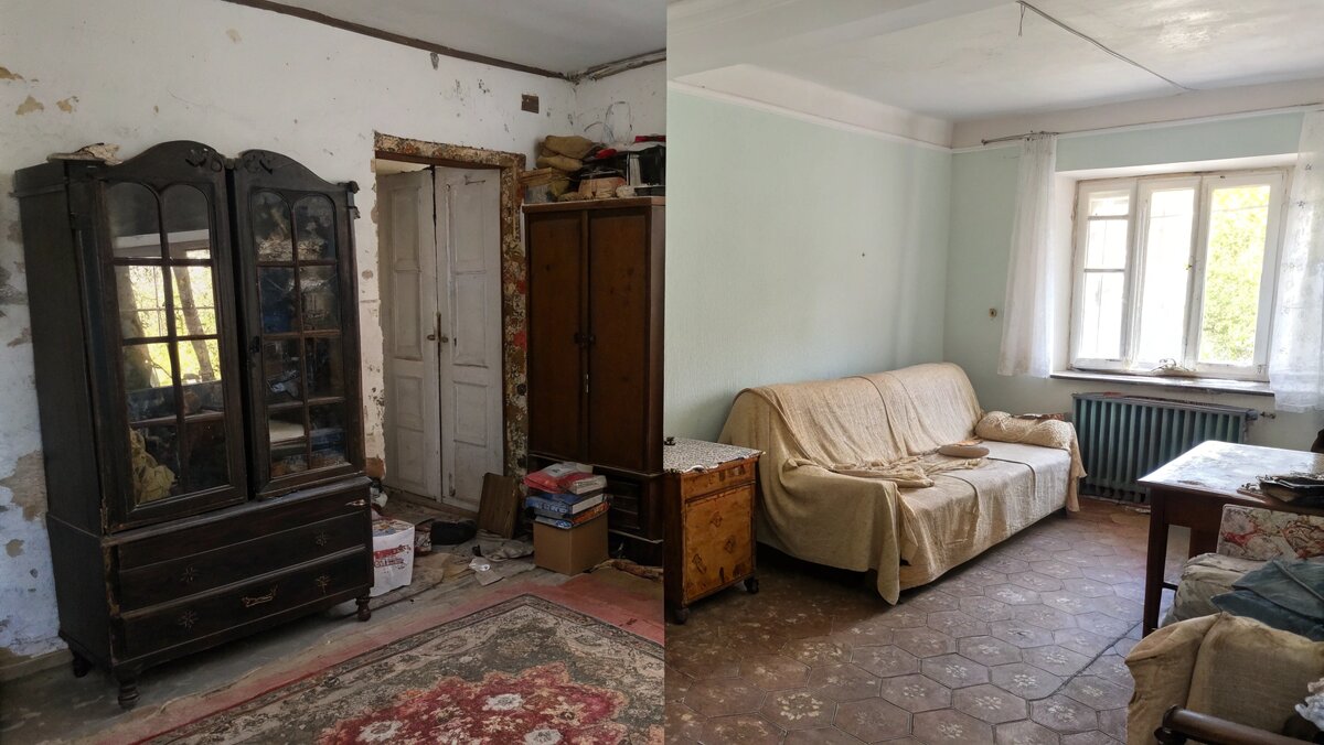 Часто на дачах старая и громоздкая мебель 