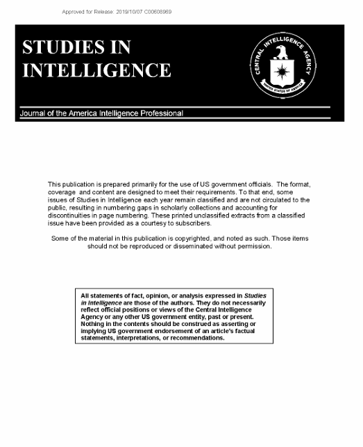 рассекресенный документ ЦРУ