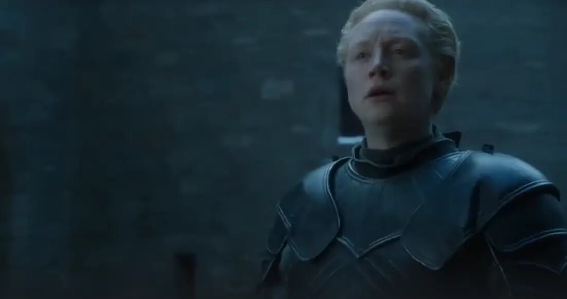    Гвендолин Кристи в роли Бриенны Тарт. Фото: стоп-кадр из сериала «Игра Престолов»