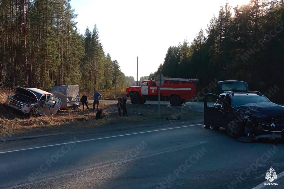    ДТП в Кондопожском районе. Фото: МЧС по Республике Карелия / Telegram