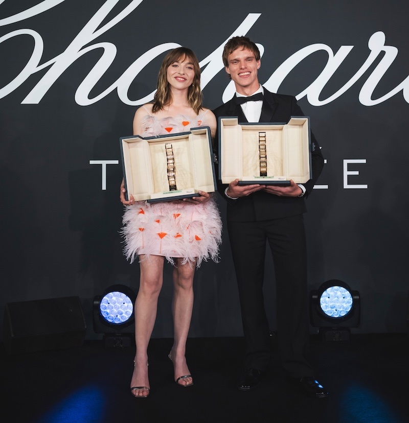 Лауреаты премии Trophée Chopard Мари Коломб и Финн Беннетт
