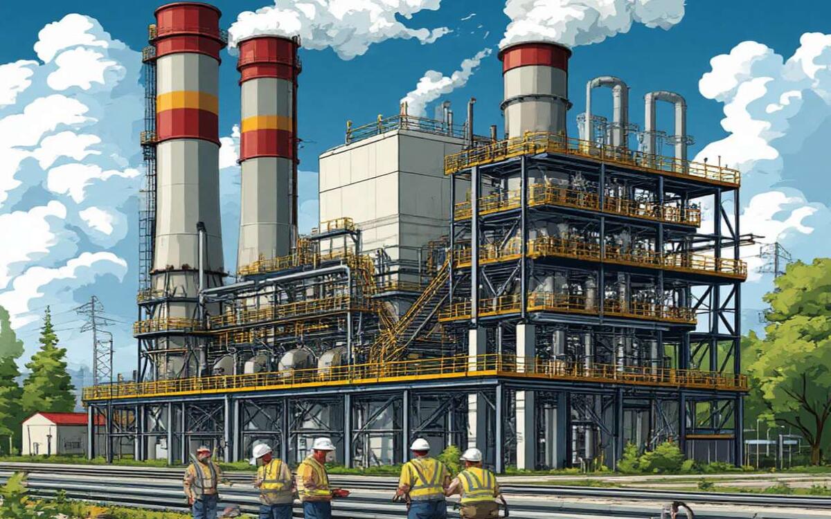    Модернизация ТЭС на паузе: 14 проектов электростанций переносятся из-за задержек оборудования Иллюстрация: нейросеть «Шедеврум»