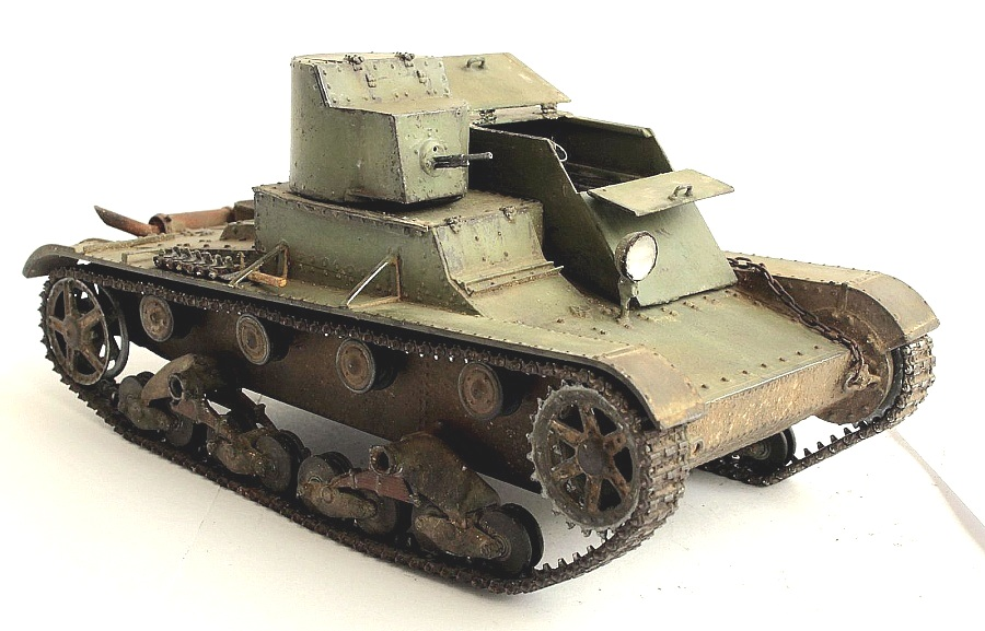 Модель самоходного миномёта на базе лёгкого танка Т-26. Изображение в свободном доступе.