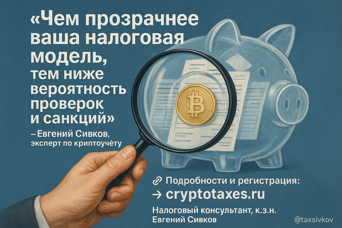 Вебинар "Налоги и криптовалюта": https://cryptotaxes.ru