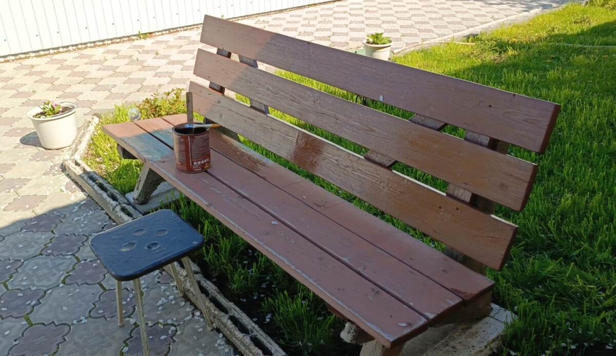 Вот так выглядела скамейка "до". 