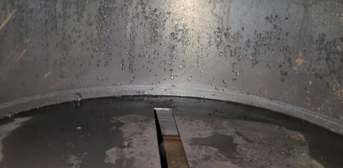 Образование конденсата на стенках теплообменника