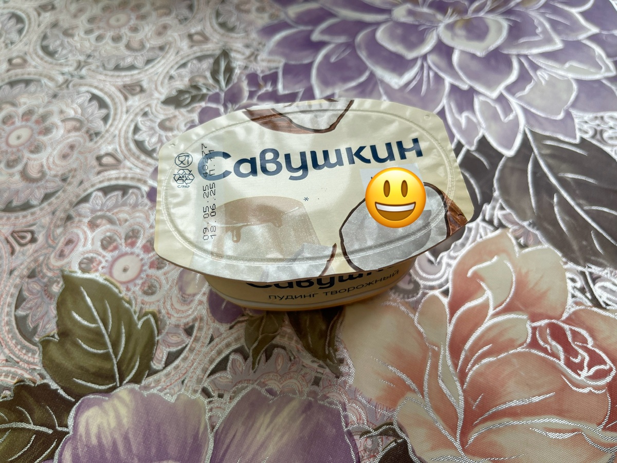 Пудинг творожный с кокосом