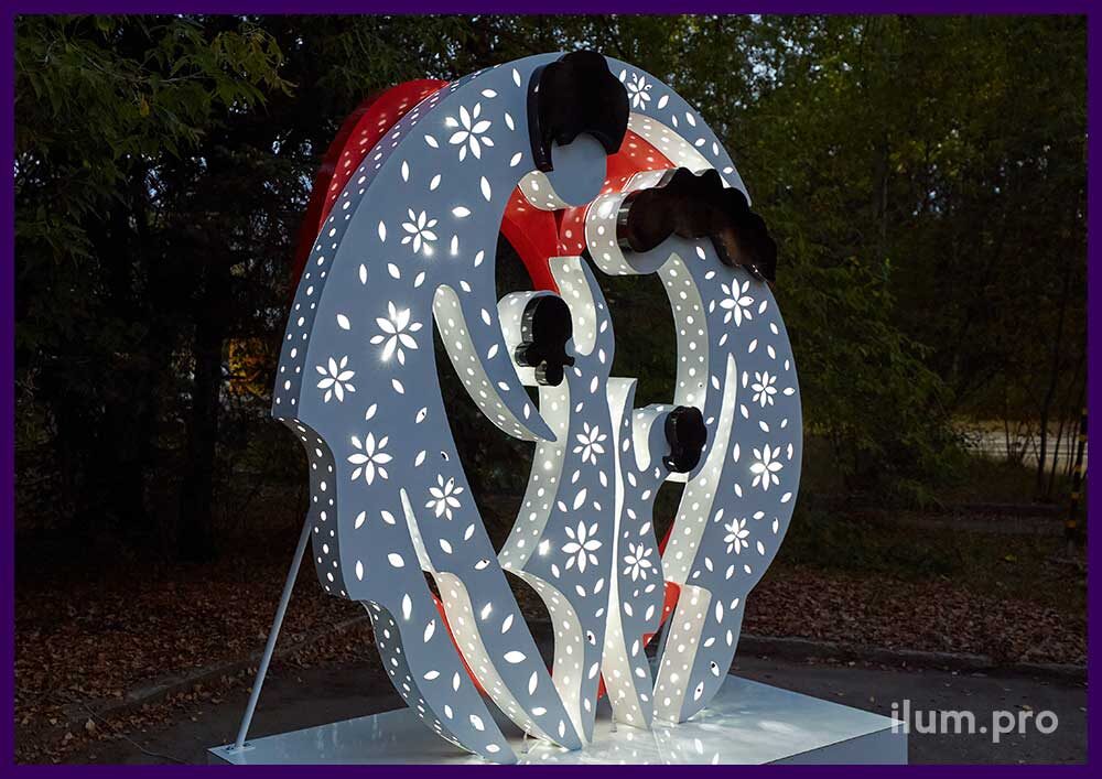 Фотозона с встроенной подстветкой "Семья"