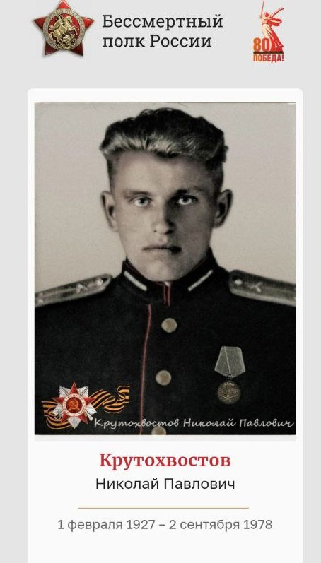 Николай Крутохвостов. отец Светланы Гулиной