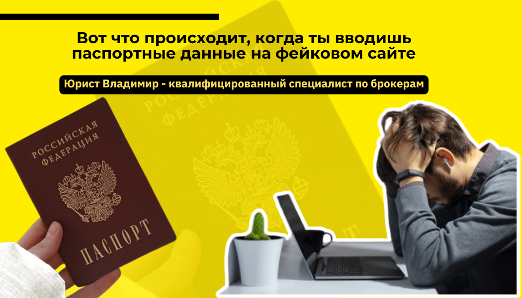 Вот что происходит, когда ты вводишь паспортные данные на фейковом сайте