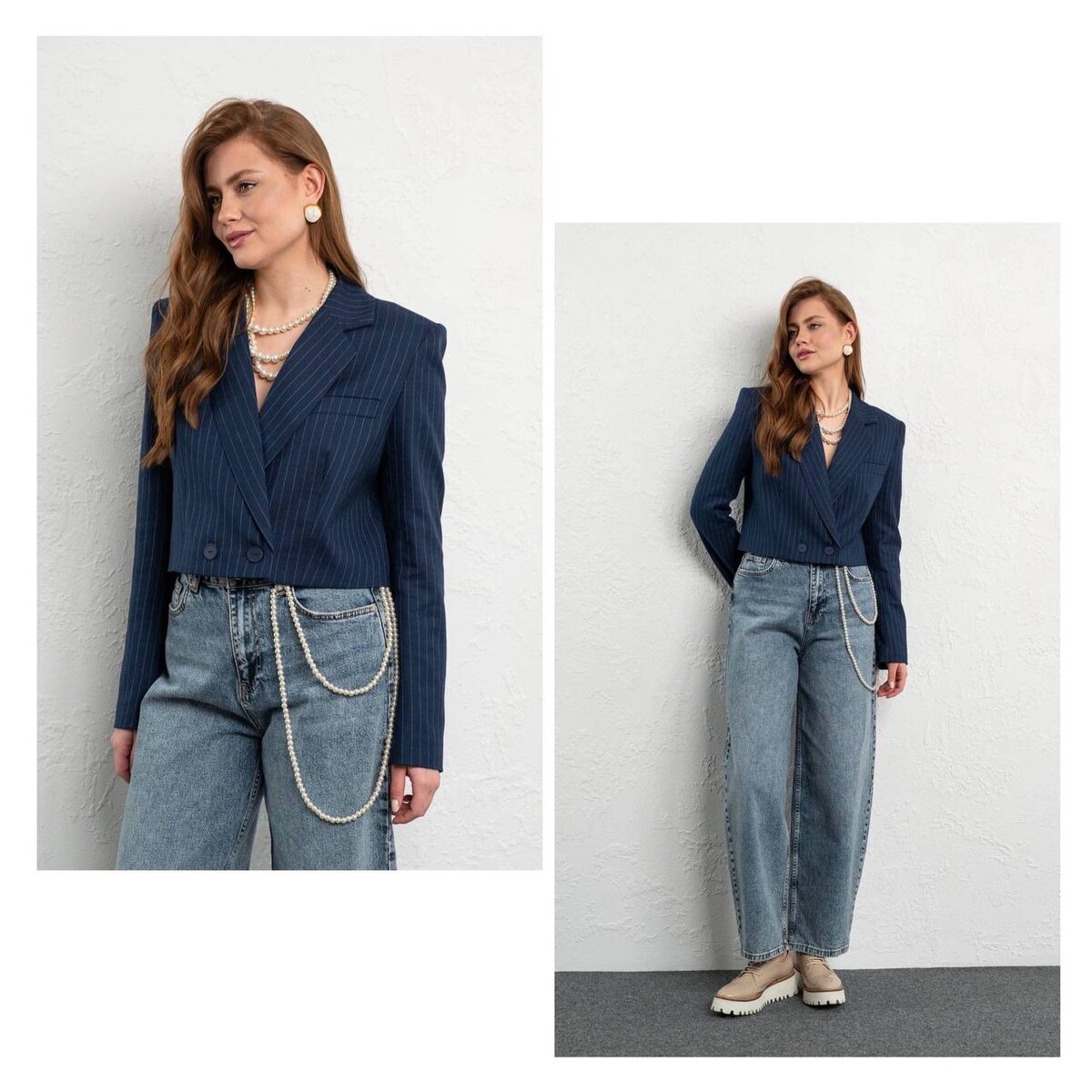 Если бы нужно было выбрать одну вещь, которая моментально делает образ актуальным — это был бы укороченный жакет. 
Он лаконичный, но дерзкий. Классический по форме, но современный по подаче. Именно такие вещи сегодня формируют модный гардероб: не перегруженные, но с характером.