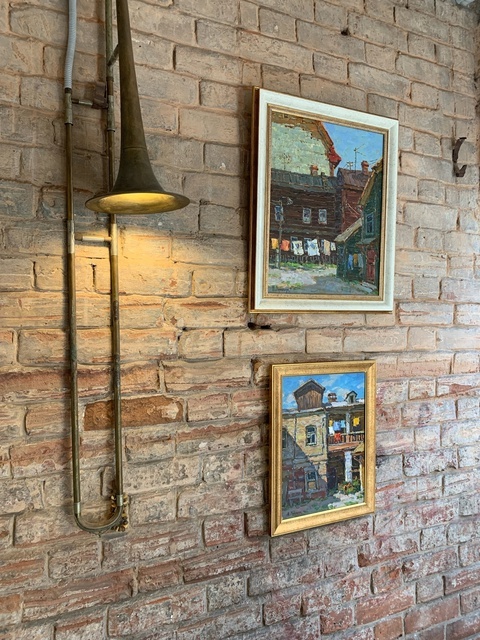 Николай Лукашук "Старый двор в Самаре"холст, масло 50х40 2023,                                                Николай Лукашук "Старый двор в Самаре"холст, масло 40х30 2023 