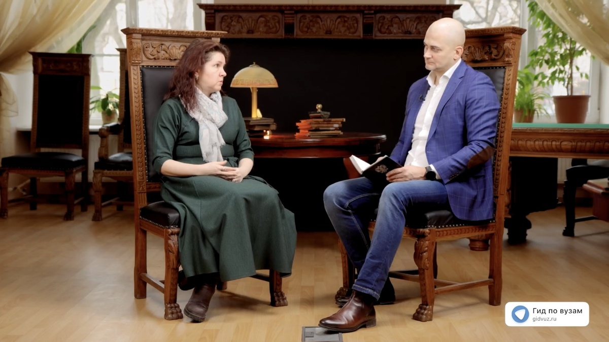 Интервью в Российском государственном педагогическом университете имени А. И. Герцена (РГПУ им. А.И. Герцена): слева – Безгодова Светлана Александровна, директор института психологии,  РГПУ им А.И. Герцена, справа – главный редактор СМИ «Гид по вузам», к.п.н., Роман Гетц.