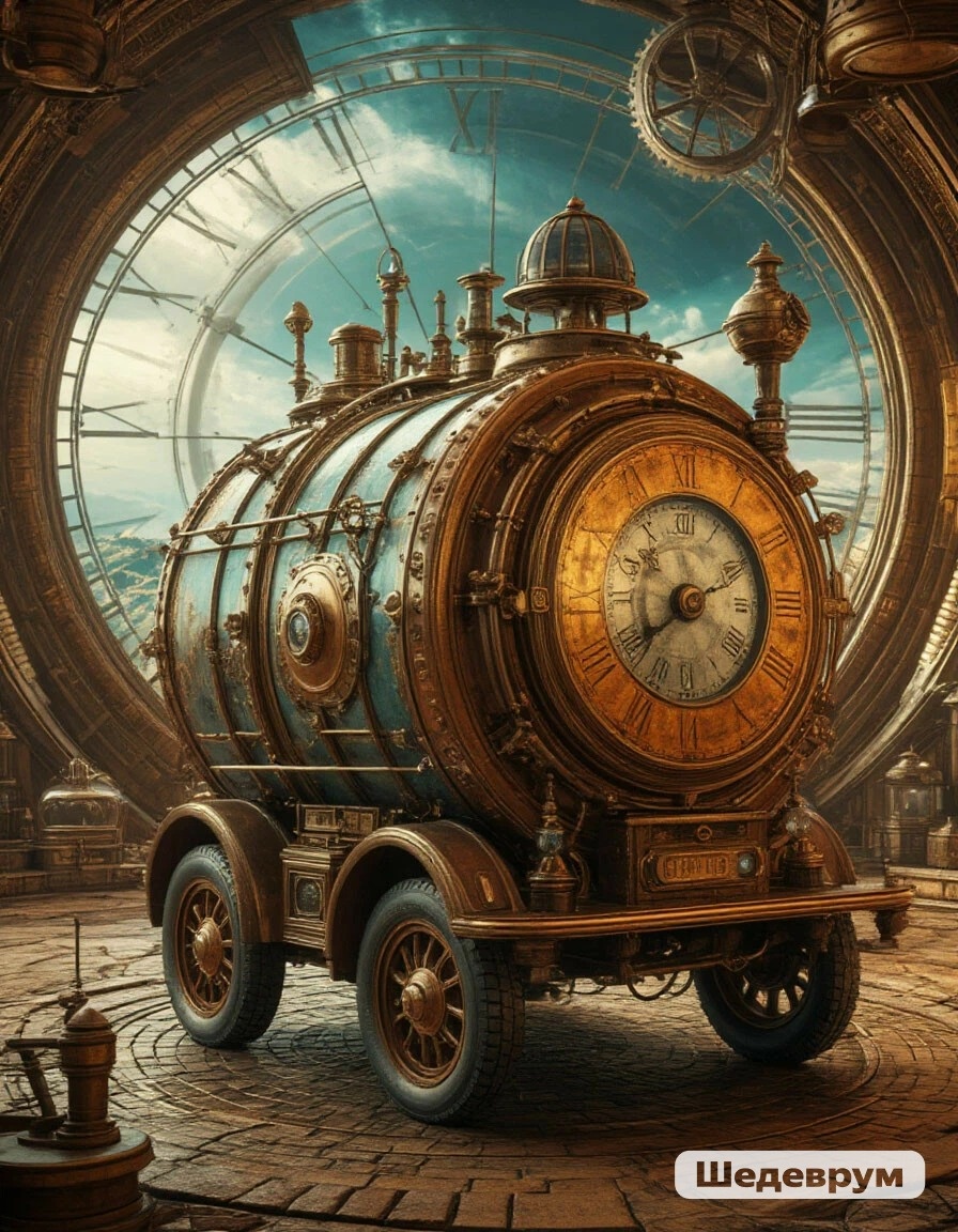 Так увидел машину времени ИИ Шедеврум