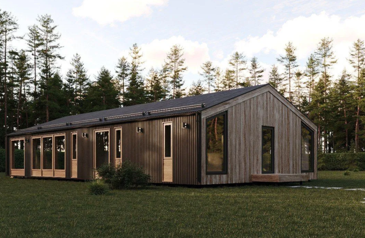 Модульный дом 70 М2 в коттеджном посёлке "ЛЕТНИЙ БЕРЕГ dzen"