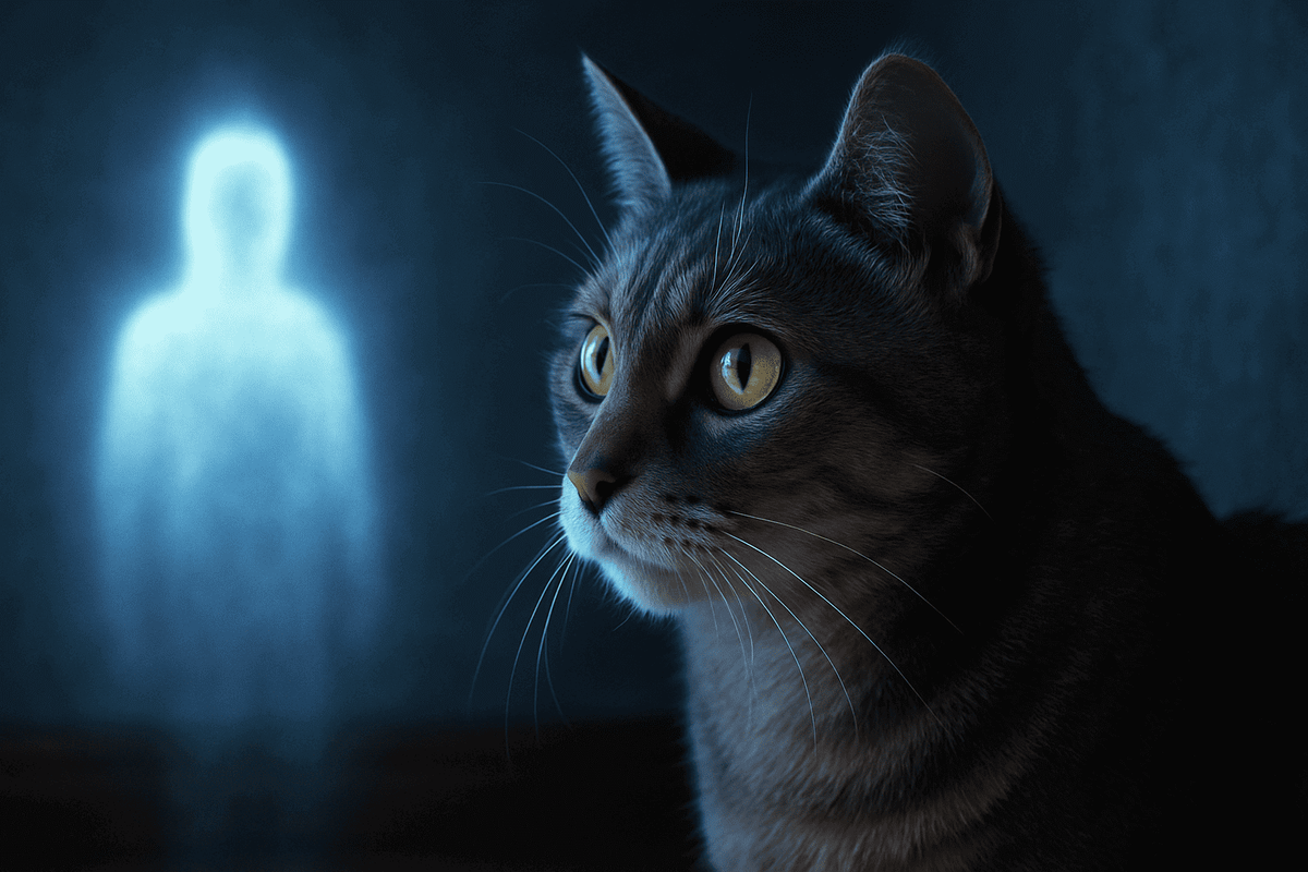    Кошки видят то, чего не видим мы, благодаря особенностям строения глаза, восприятия цветов и зрения в темноте.