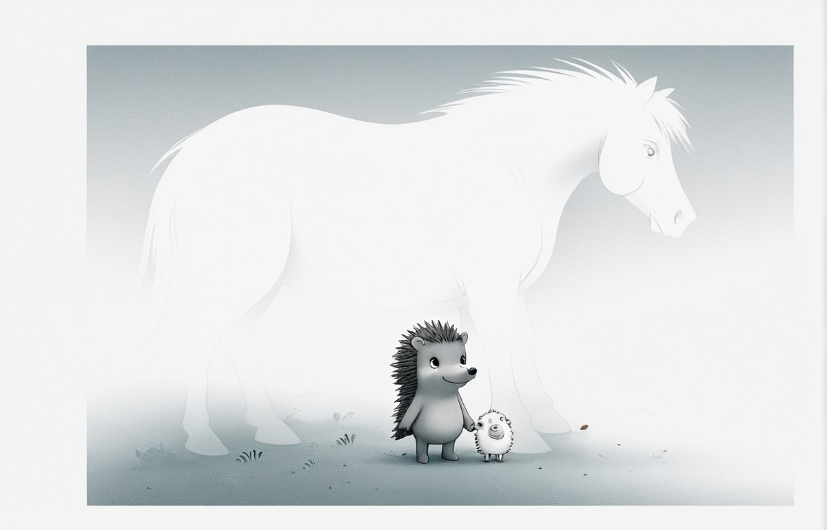 так ёжика с лошадкой изобразил ИИ, и удачно, как на мой взгляд:) 
