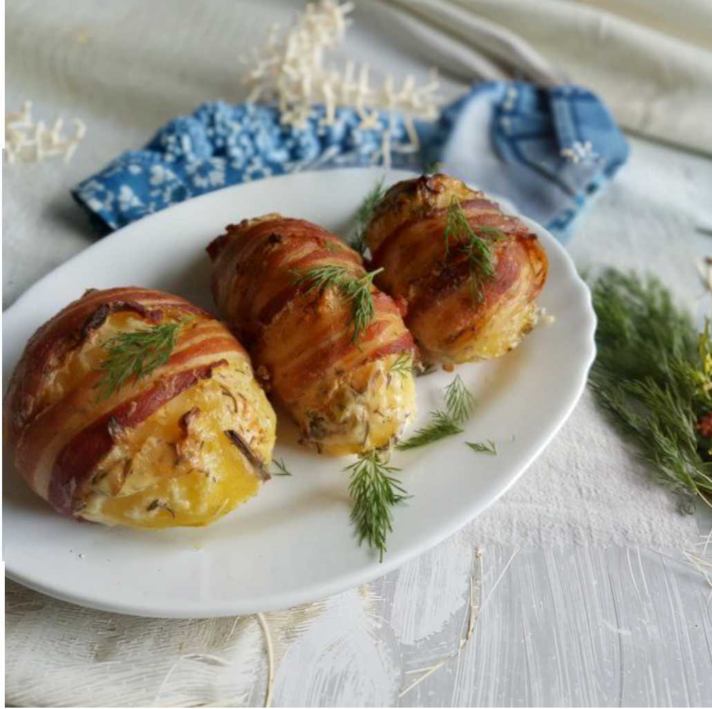 картофель в беконе