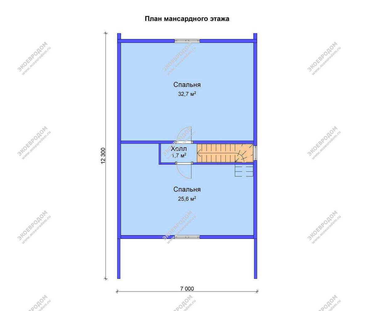 План мансардного этажа